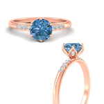 Load image into Gallery viewer, Colored Fancy Lab Scalloped Tulip Round Cut Diamond Ring