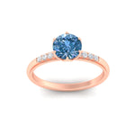 Load image into Gallery viewer, Colored Fancy Lab Scalloped Tulip Round Cut Diamond Ring