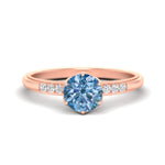 Load image into Gallery viewer, Colored Fancy Lab Scalloped Tulip Round Cut Diamond Ring