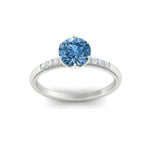Load image into Gallery viewer, Colored Fancy Lab Scalloped Tulip Round Cut Diamond Ring