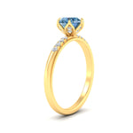 Load image into Gallery viewer, Colored Fancy Lab Scalloped Tulip Round Cut Diamond Ring