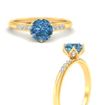 Load image into Gallery viewer, Colored Fancy Lab Scalloped Tulip Round Cut Diamond Ring