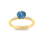 Load image into Gallery viewer, Colored Fancy Lab Scalloped Tulip Round Cut Diamond Ring