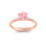 Load image into Gallery viewer, Colored Fancy Lab Scalloped Tulip Round Cut Diamond Ring