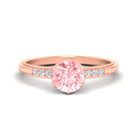 Load image into Gallery viewer, Colored Fancy Lab Scalloped Tulip Round Cut Diamond Ring