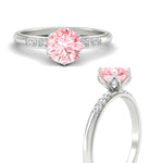 Load image into Gallery viewer, Colored Fancy Lab Scalloped Tulip Round Cut Diamond Ring