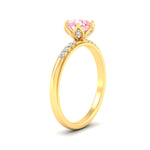Load image into Gallery viewer, Colored Fancy Lab Scalloped Tulip Round Cut Diamond Ring