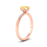 Load image into Gallery viewer, Colored Fancy Lab Scalloped Tulip Round Cut Diamond Ring