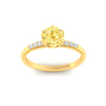 Load image into Gallery viewer, Colored Fancy Lab Scalloped Tulip Round Cut Diamond Ring