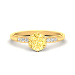 Load image into Gallery viewer, Colored Fancy Lab Scalloped Tulip Round Cut Diamond Ring