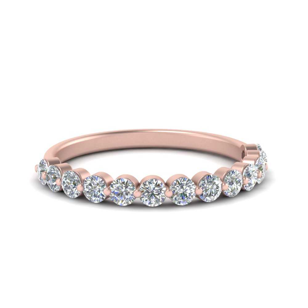 Half Way Single Prong Lab Diamond Ring 14K Gold