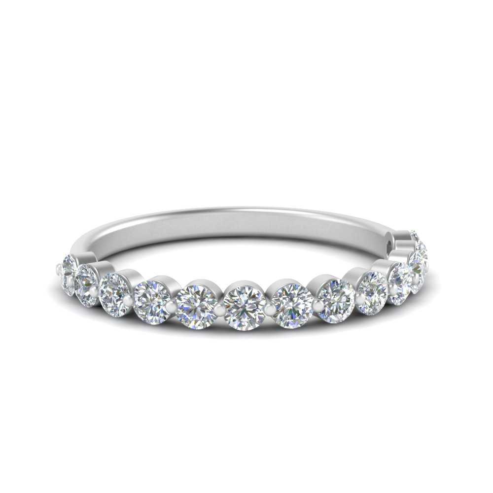 Half Way Single Prong Lab Diamond Ring 14K Gold