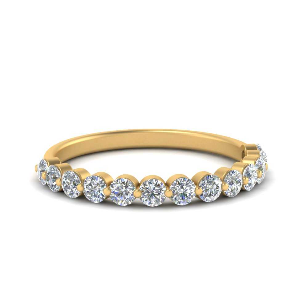 Half Way Single Prong Lab Diamond Ring 14K Gold