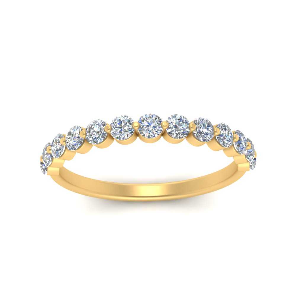 Half Way Single Prong Lab Diamond Ring 14K Gold