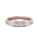 Load image into Gallery viewer, Simple 2 Heart Lab Diamond Promise Ring
