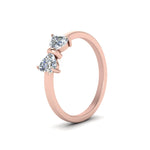 Load image into Gallery viewer, Simple 2 Heart Lab Diamond Promise Ring
