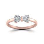 Load image into Gallery viewer, Simple 2 Heart Lab Diamond Promise Ring
