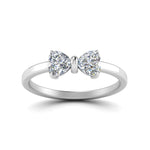 Load image into Gallery viewer, Simple 2 Heart Lab Diamond Promise Ring

