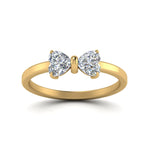 Load image into Gallery viewer, Simple 2 Heart Lab Diamond Promise Ring
