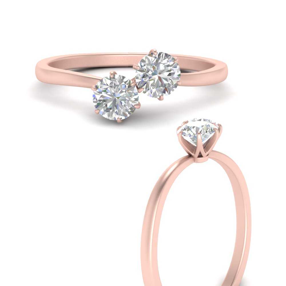 Simple 2 Stone Lab Diamond Ring