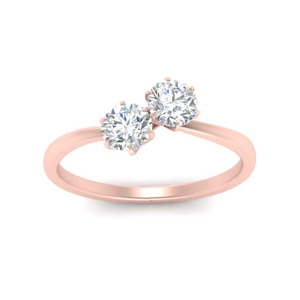 Simple 2 Stone Lab Diamond Ring