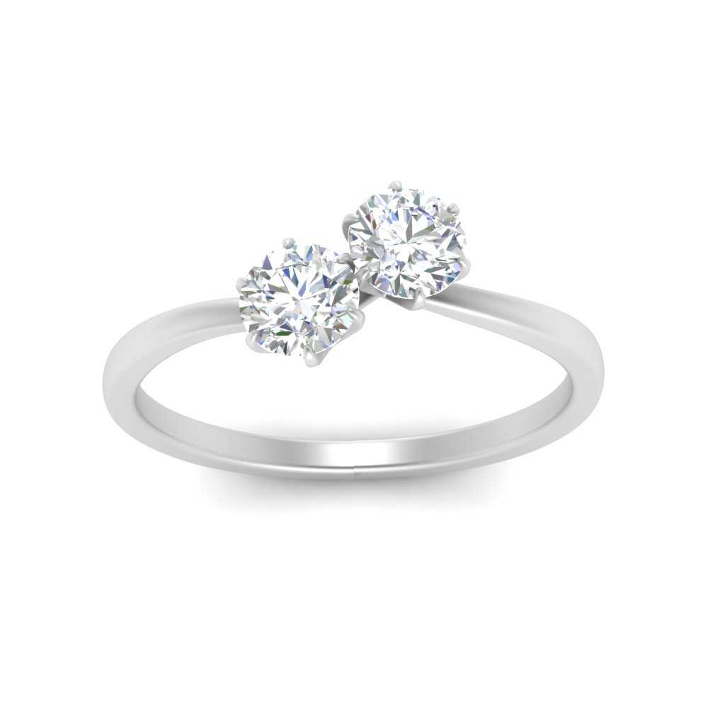 Simple 2 Stone Lab Diamond Ring