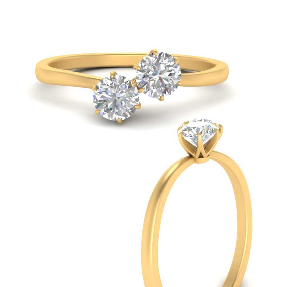 Simple 2 Stone Lab Diamond Ring