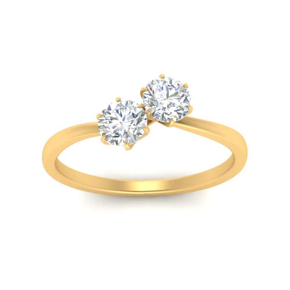 Simple 2 Stone Lab Diamond Ring