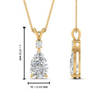 Load image into Gallery viewer, 1.25 Ctw Lab Simple Pear And Round Diamond Pendant For Women 14K Gold
