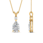 Load image into Gallery viewer, 1.25 Ctw Lab Simple Pear And Round Diamond Pendant For Women 14K Gold
