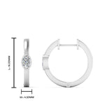 Load image into Gallery viewer, 0.50 Carat Lab Diamond Single Oval Bezel Huggie Earring For Women 14K Gold
