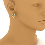 Load image into Gallery viewer, 0.50 Carat Lab Diamond Single Oval Bezel Huggie Earring For Women 14K Gold
