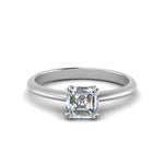 Load image into Gallery viewer, Knife Edge Solitaire Lab Diamond Ring 14K Gold
