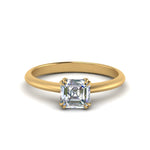 Load image into Gallery viewer, Knife Edge Solitaire Lab Diamond Ring 14K Gold
