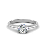 Load image into Gallery viewer, Knife Edge Solitaire Lab Diamond Ring 14K Gold
