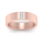 Load image into Gallery viewer, Square Cut Lab Diamond Wedding Band For Mens 14k Rose Gold|Cuts &amp; Carat
