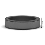 Load image into Gallery viewer, Flat Milgrain Stackable Mens Wedding Band In 4K Black Gold | Cuts &amp; Carat
