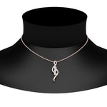 Load image into Gallery viewer, Lab Diamond 3 Stone Swirl Pendant 14K Gold

