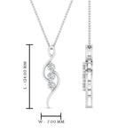 Load image into Gallery viewer, Lab Diamond 3 Stone Swirl Pendant 14K Gold
