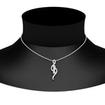 Load image into Gallery viewer, Lab Diamond 3 Stone Swirl Pendant 14K Gold
