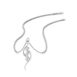 Load image into Gallery viewer, Lab Diamond 3 Stone Swirl Pendant 14K Gold
