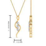 Load image into Gallery viewer, Lab Diamond 3 Stone Swirl Pendant 14K Gold
