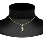 Load image into Gallery viewer, Lab Diamond 3 Stone Swirl Pendant 14K Gold
