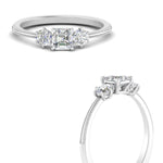 Load image into Gallery viewer, 14K Gold Asscher &amp; Round Cut Lab Diamond 3 Stone Engagement Ring
