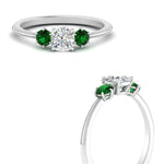 Load image into Gallery viewer, 14K Gold Cushion &amp; Round Cut Lab Diamond 3 Stone Engagement Ring
