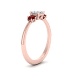 Load image into Gallery viewer, 14K Gold Cushion &amp; Round Cut Lab Diamond 3 Stone Engagement Ring
