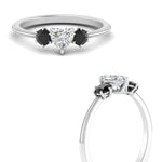 Load image into Gallery viewer, 14K Gold Heart &amp; Round Cut Diamond 3 Stone Engagement Ring
