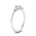 Load image into Gallery viewer, 14K Gold Heart &amp; Round Cut Diamond 3 Stone Engagement Ring
