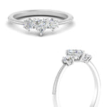 Load image into Gallery viewer, 14K Gold Heart &amp; Round Cut Diamond 3 Stone Engagement Ring
