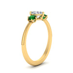 Load image into Gallery viewer, 14K Gold Heart &amp; Round Cut Diamond 3 Stone Engagement Ring
